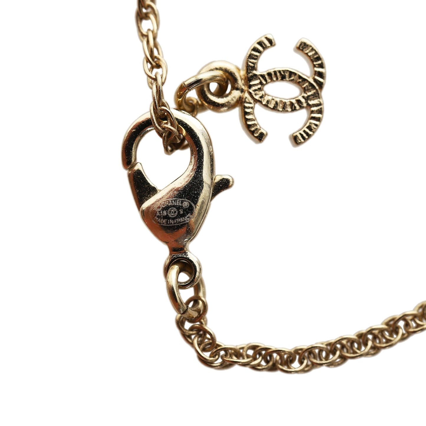 Chanel CC Faux Pearl Pendant Necklace (SHG-2Vs4gs)