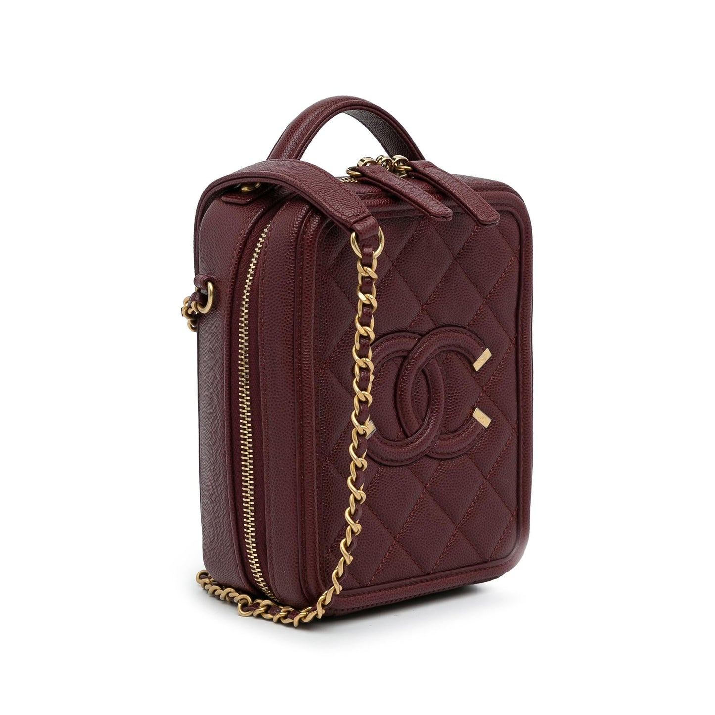 Chanel CC Filigree Caviar Vanity Case (SHG-wa4iNZ)