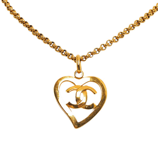 Chanel CC Heart Pendant Necklace (SHG-8fpssY)