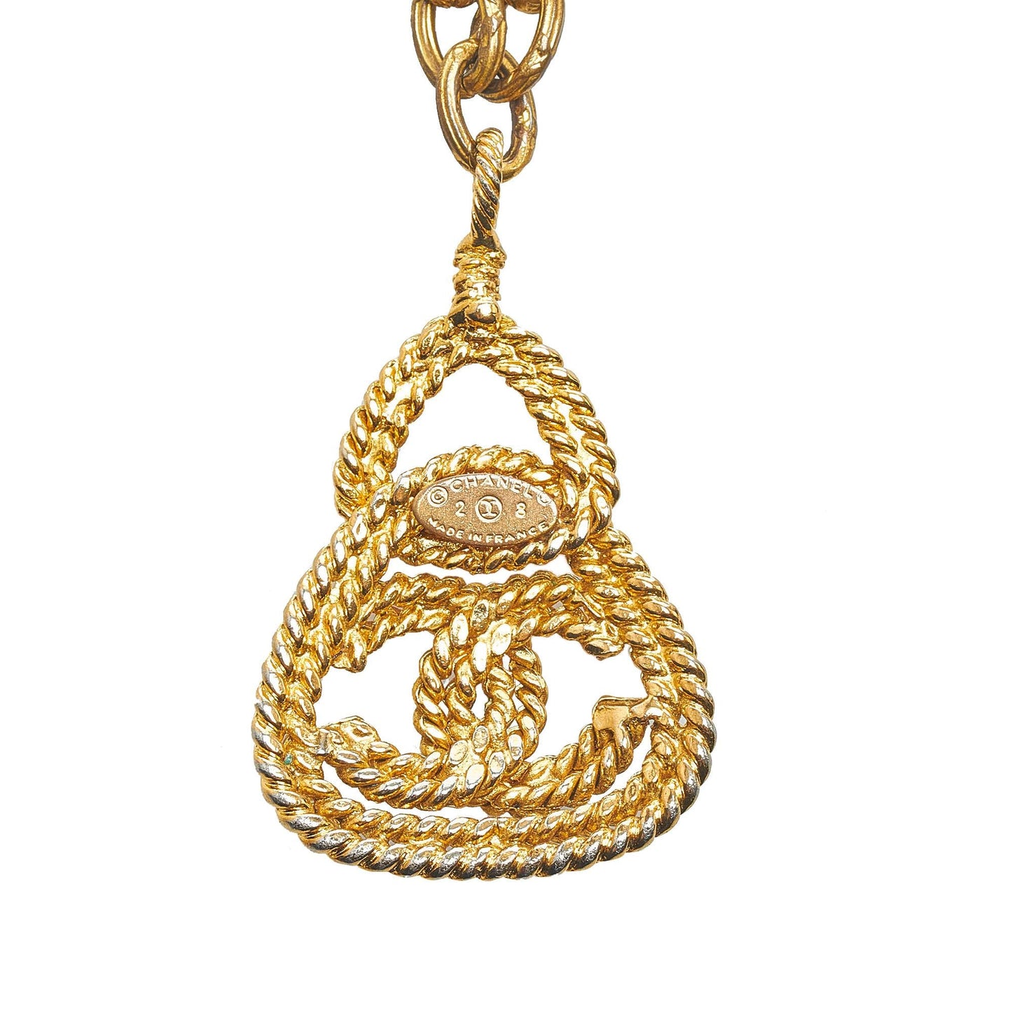 Chanel CC Mark Rope Triangle Necklace (SHG-J6Hpb7)