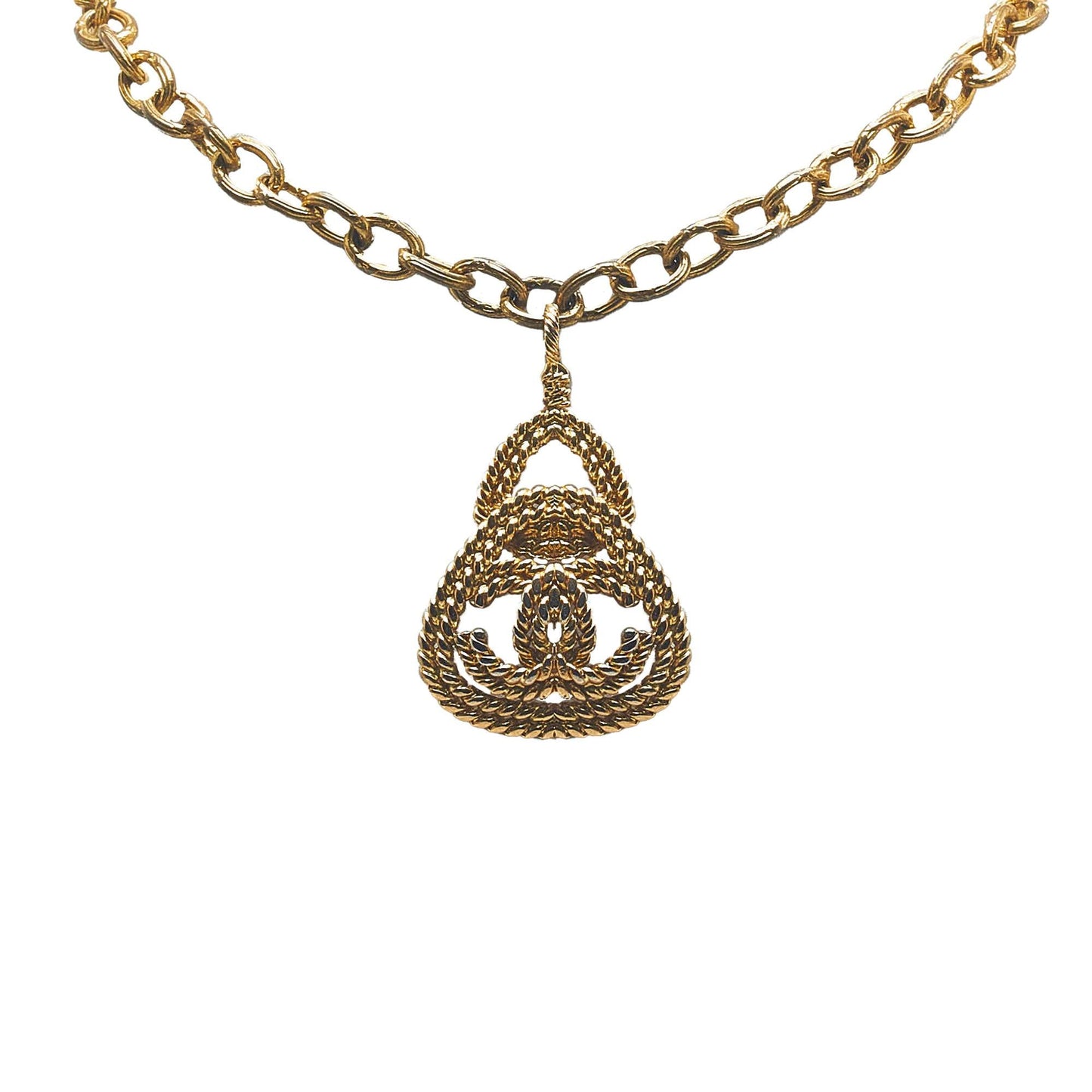 Chanel CC Mark Rope Triangle Necklace (SHG-J6Hpb7)