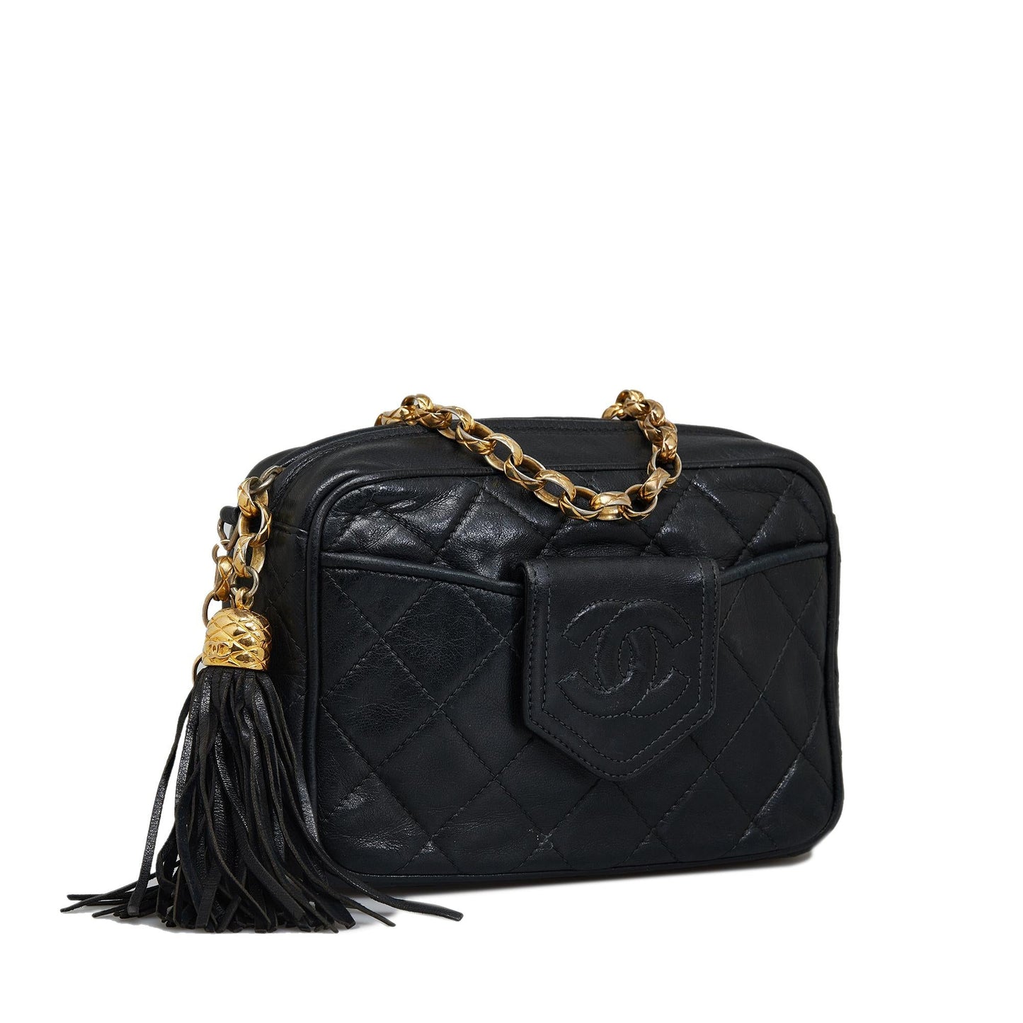 Chanel CC Matelasse Tassel Camera Bag (SHG-Y2qSSV)