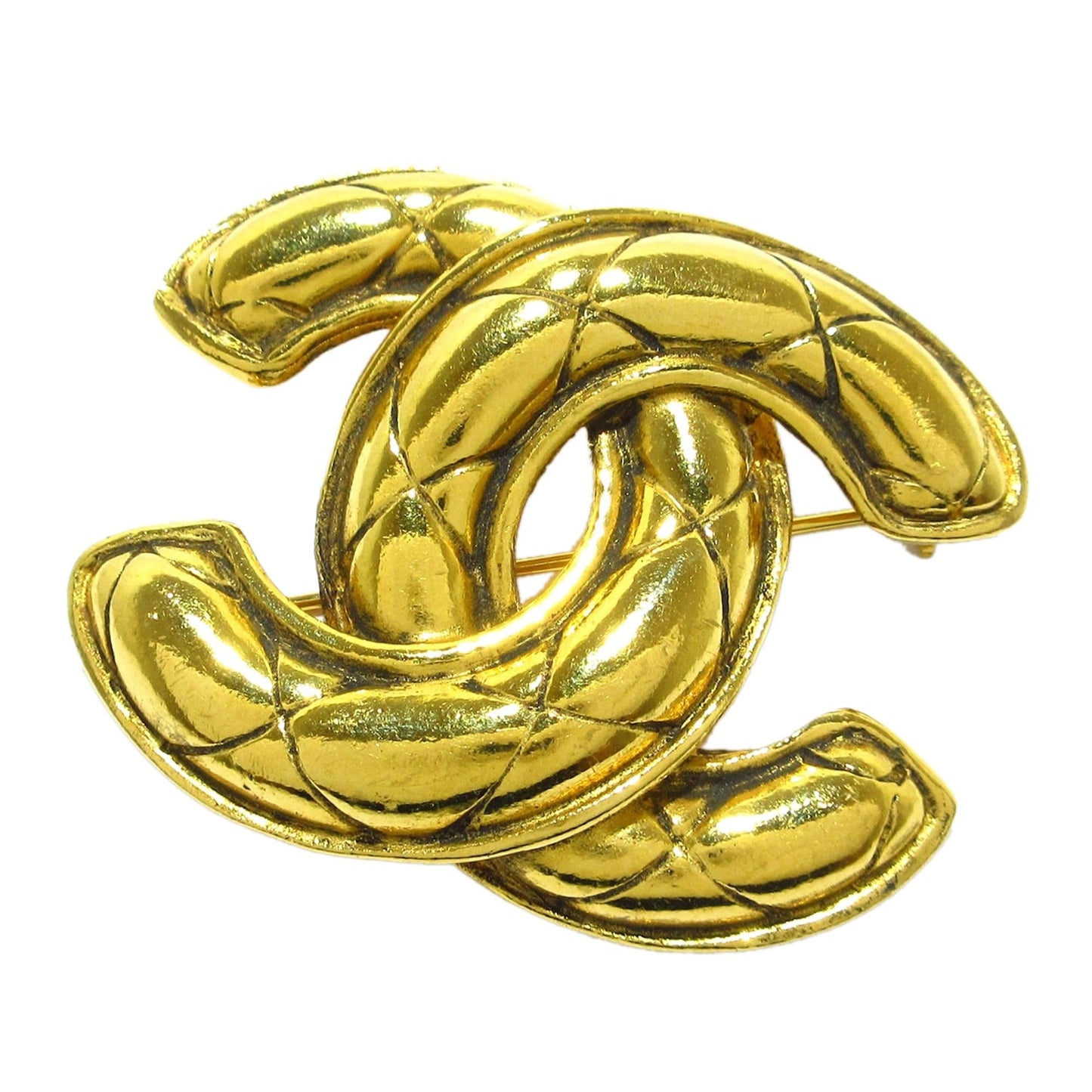 Chanel CC Quilted Brooch (SHG-KNCqnC)