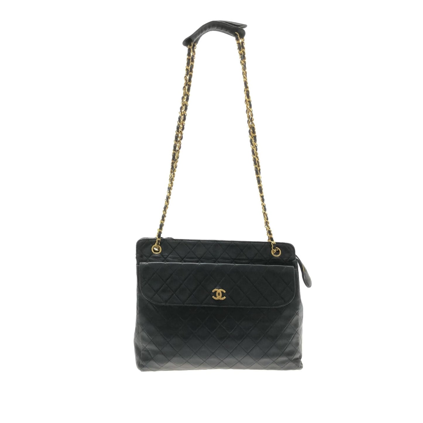 Chanel CC Quilted Lambskin Pocket Tote (SHG-0UXCKM)
