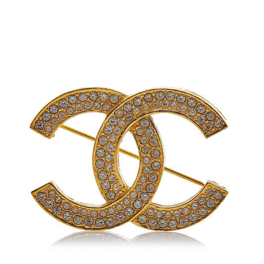 Chanel CC Rhinestone Brooch (SHG-0NyesH)