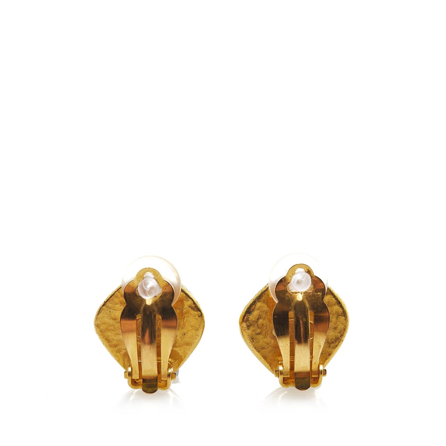 Chanel CC Rhombus Clip On Earrings (SHG-jiimEh)