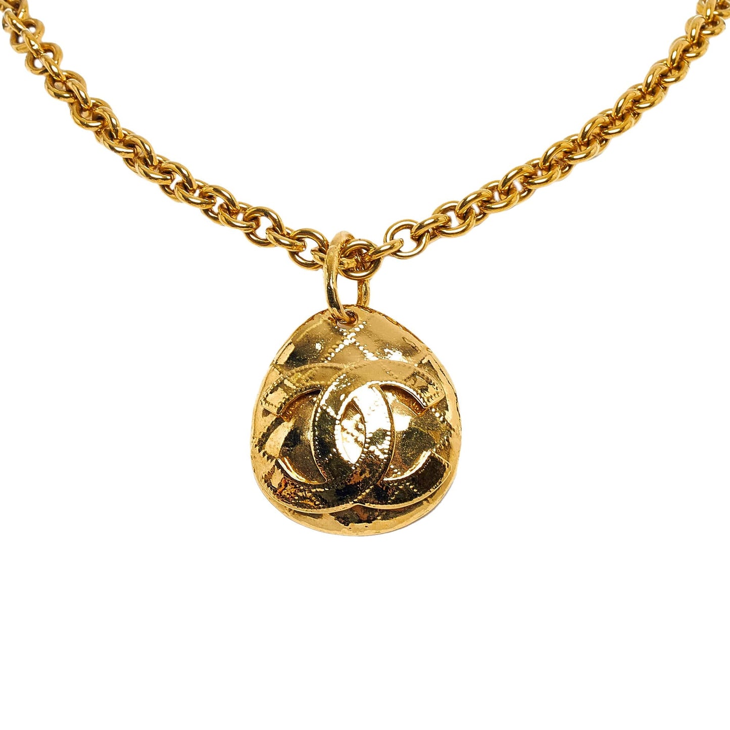 Chanel CC Round Pendant Necklace (SHG-iT3oVq)