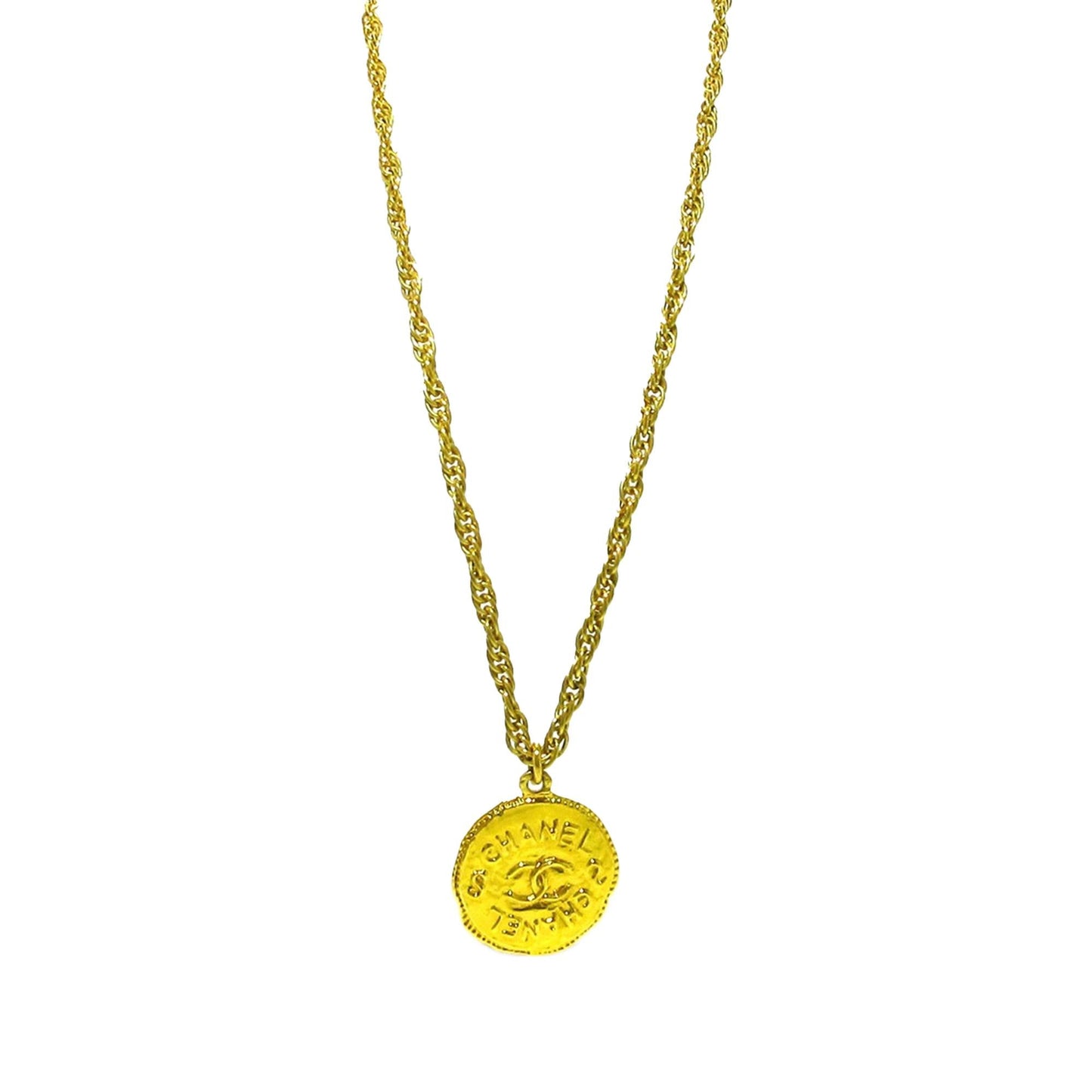 Chanel CC Round Pendant Necklace (SHG-3MffJa)