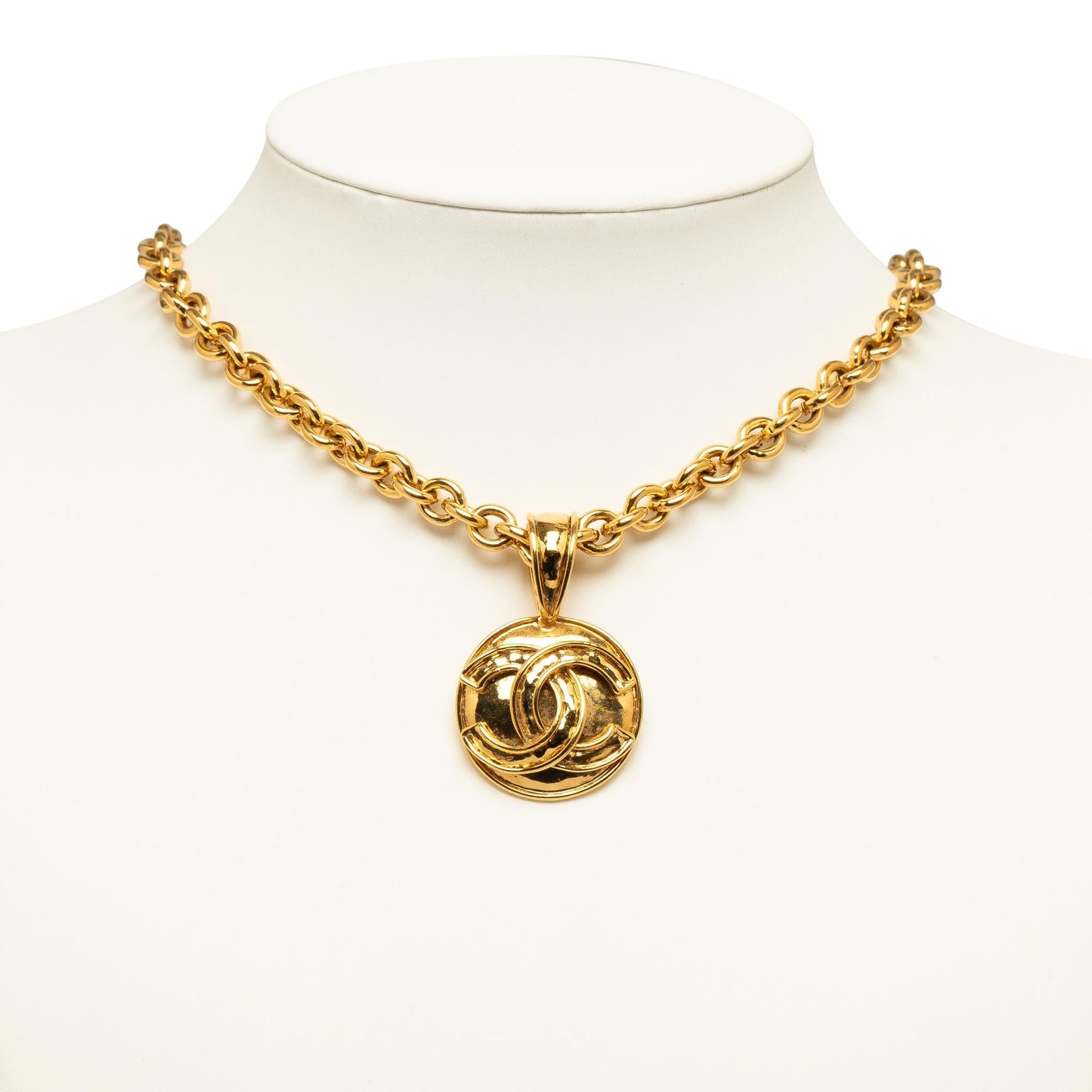 Chanel CC Round Pendant Necklace (SHG-4DZzNG)