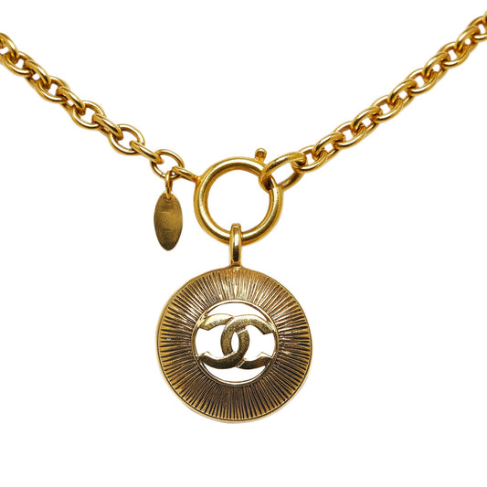 Chanel CC Round Pendant Necklace (SHG-cYUb3R)
