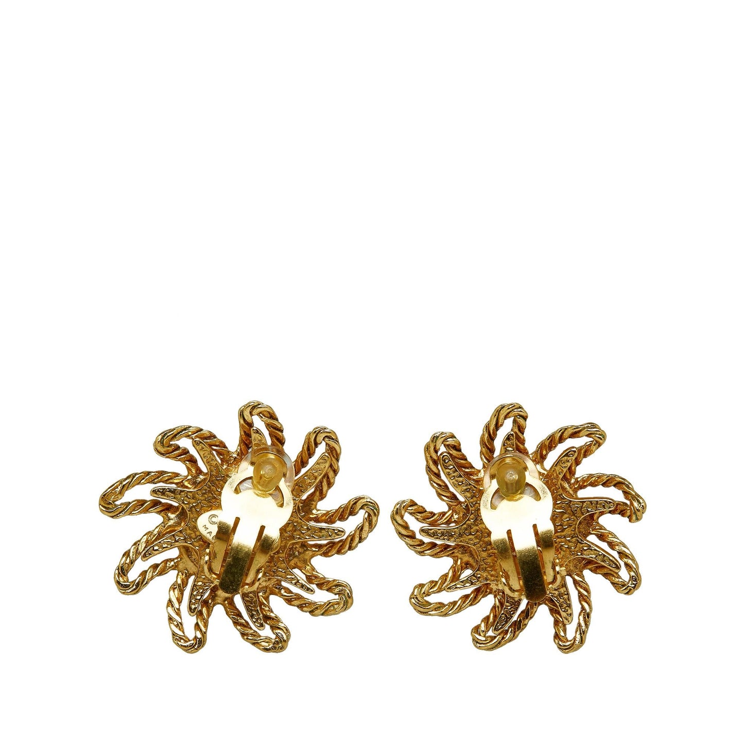Chanel CC Sun Clip On Earrings (SHG-H6KrNb)