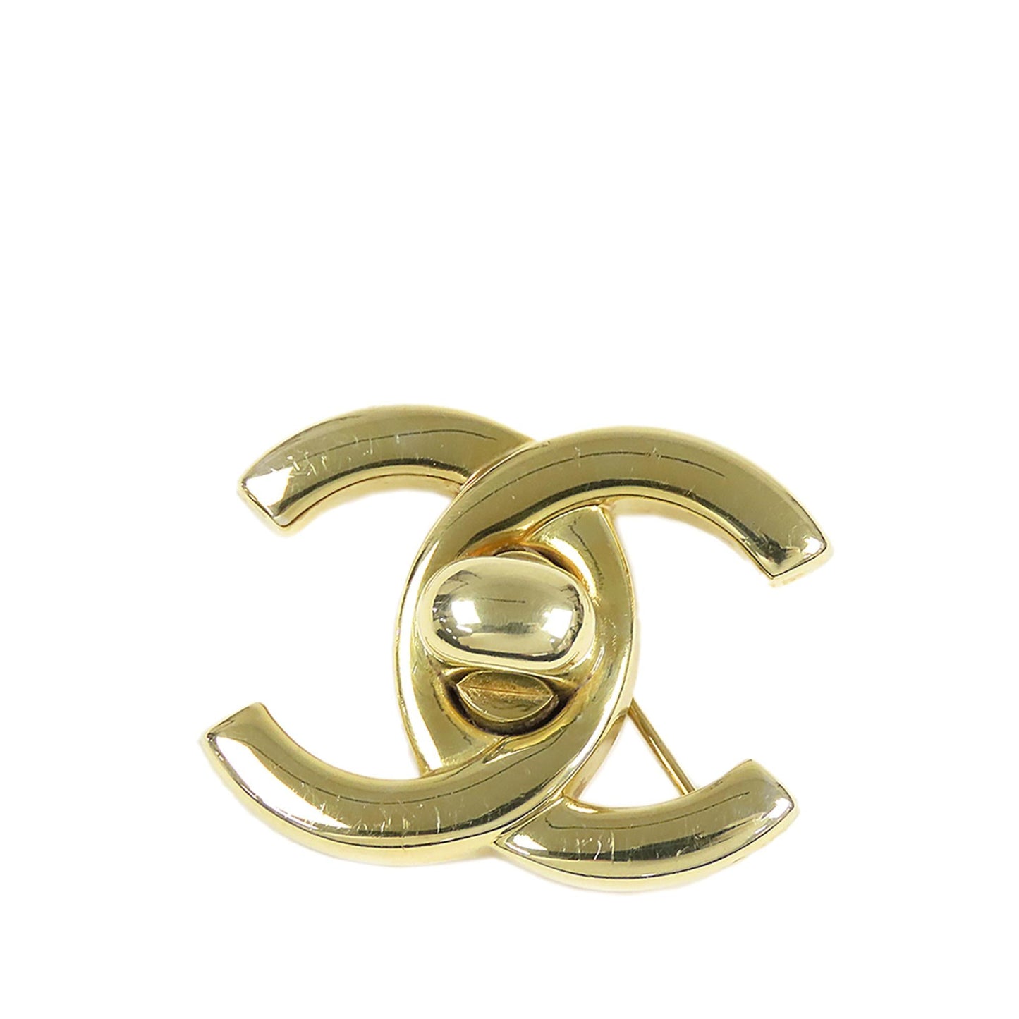 Chanel CC Turn-Lock Brooch (SHG-P1GcRD)