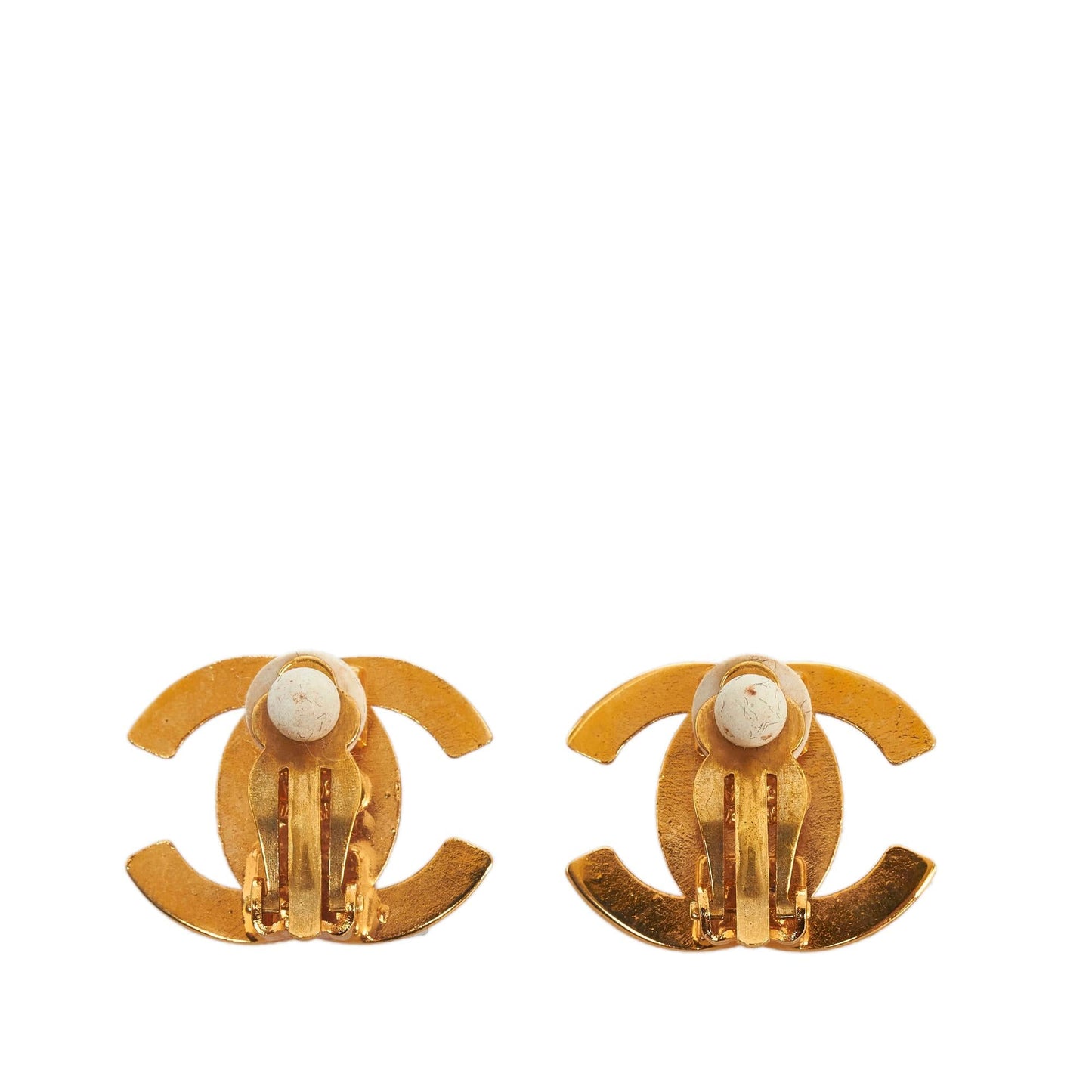 Chanel CC Turn Lock Clip-On Earrings (SHG-M30PKl)