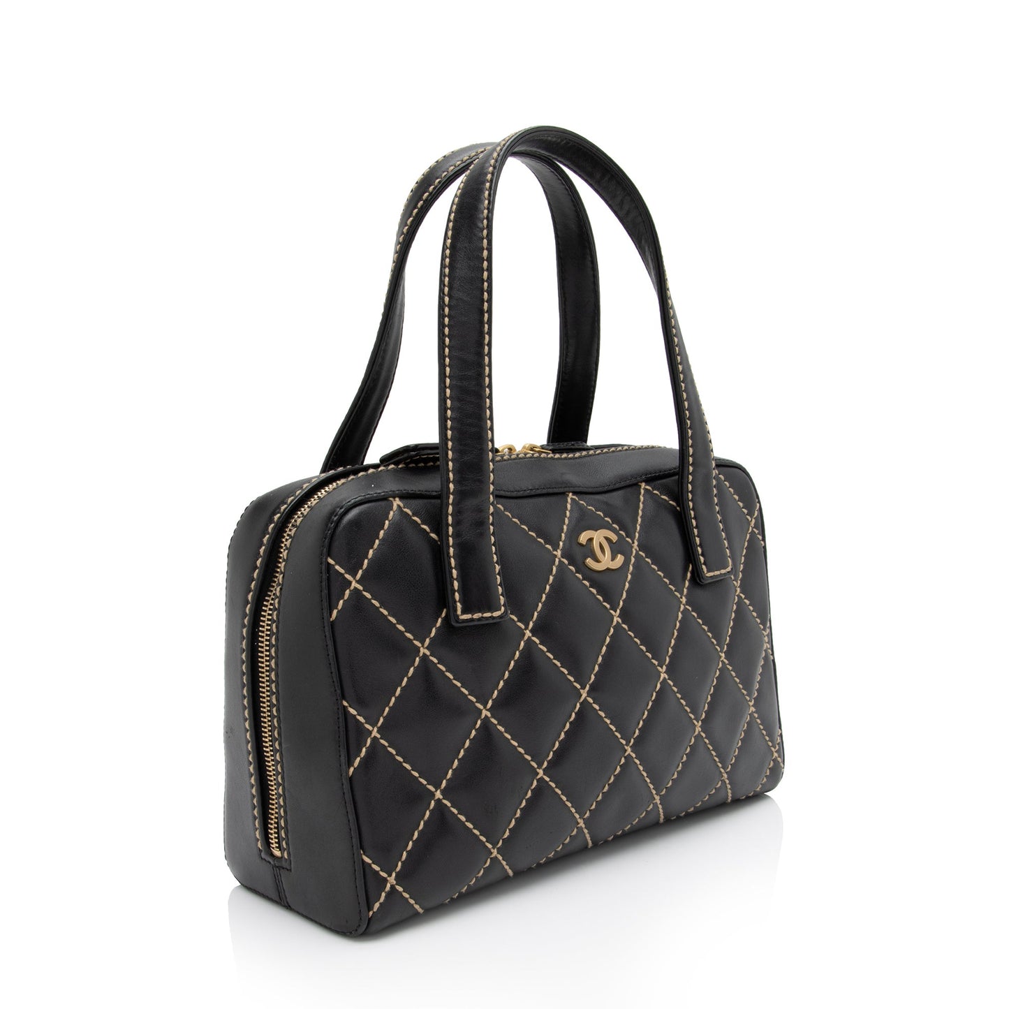 Chanel Calfskin Surpique Satchel (SHF-O6gojx)