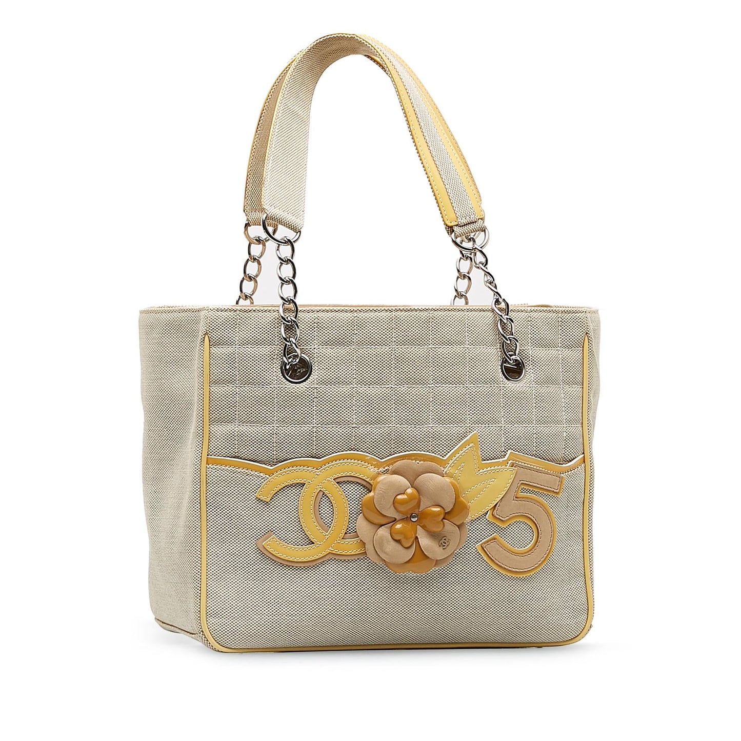 Chanel Camellia CC Choco Bar No. 5 Shoulder Bag (SHG-CGt5YO)