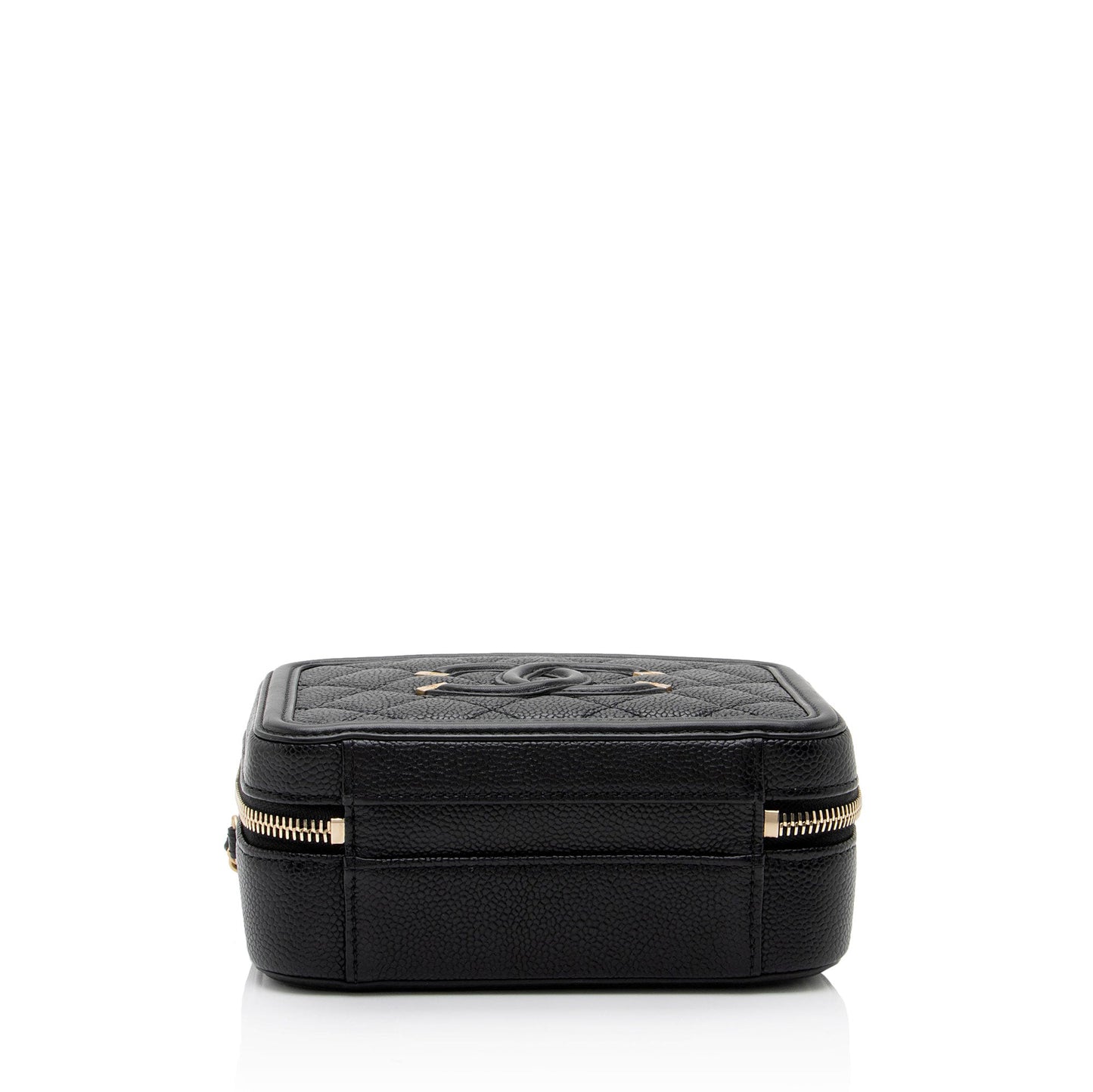 Chanel Caviar Leather CC Filigree Small Vanity Case (SHF-0Nks5y)