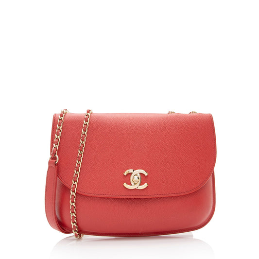 Chanel Caviar Leather Chain Flap Bag (SHF-jkLsG8)