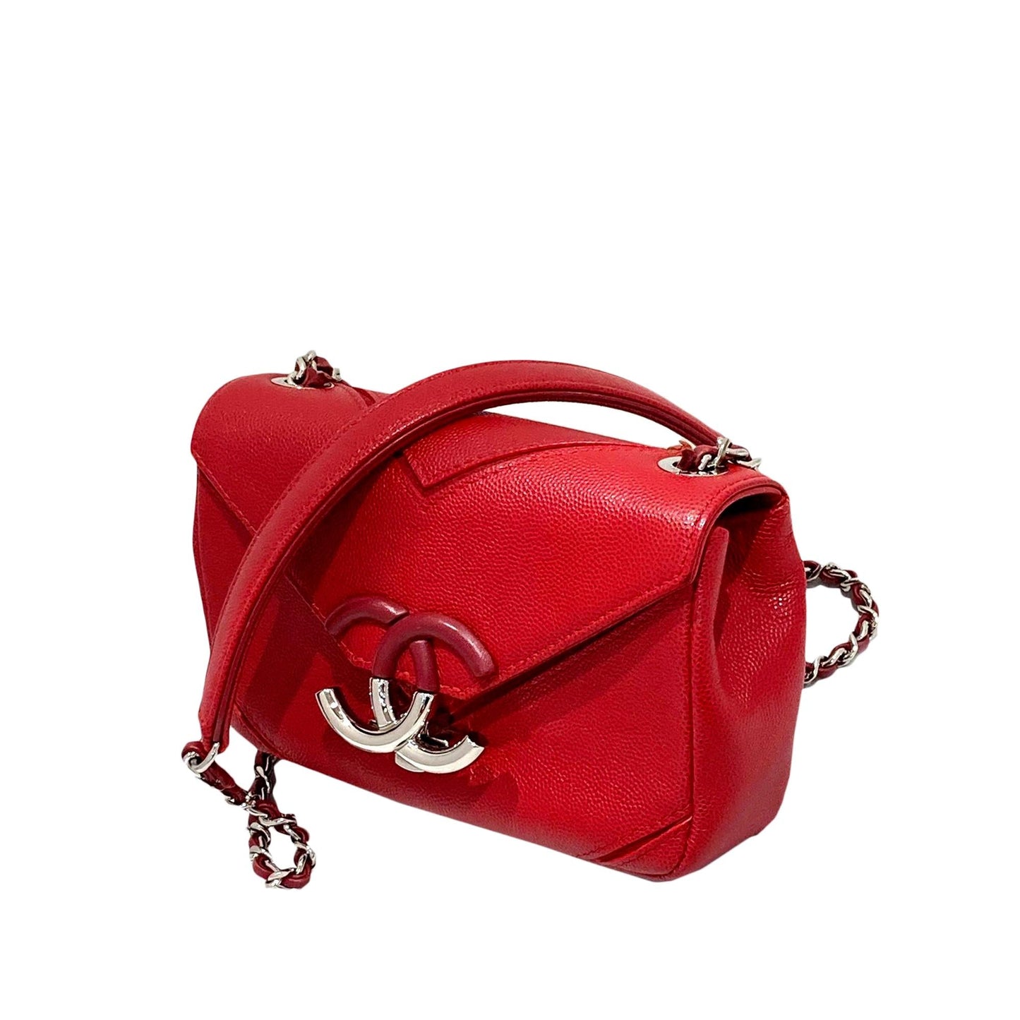 Chanel Caviar Leather Chain Single Flap (SHG-MGj2xV)