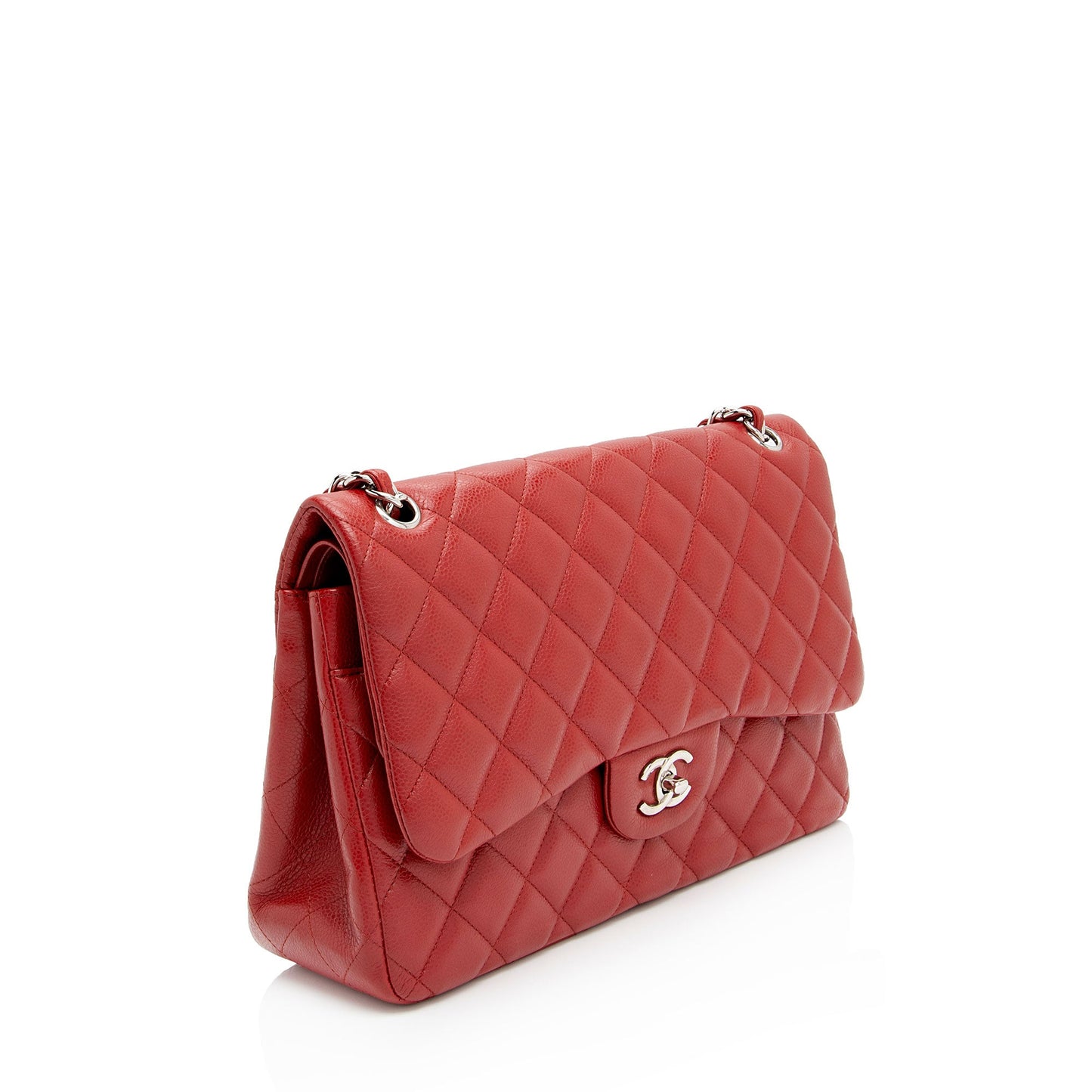 Chanel Caviar Leather Classic Jumbo Double Flap Bag (SHF-SJeAZK)