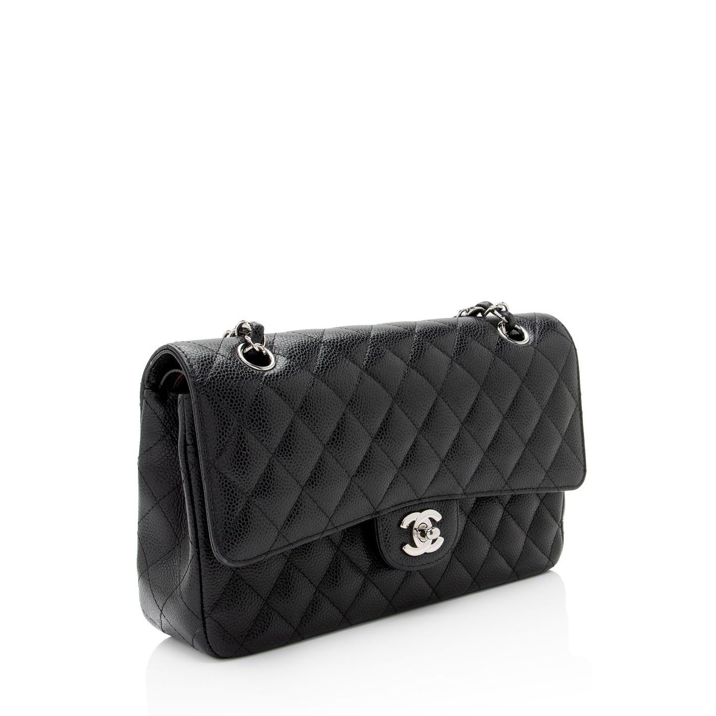 Chanel Caviar Leather Classic Medium Double Flap Bag (SHF-9ANmGR)