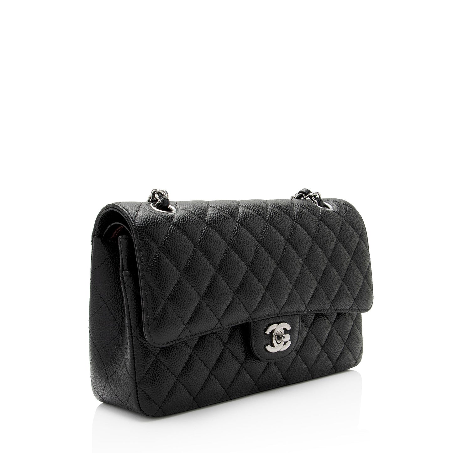 Chanel Caviar Leather Classic Medium Double Flap Bag (SHF-Xtaxo5)