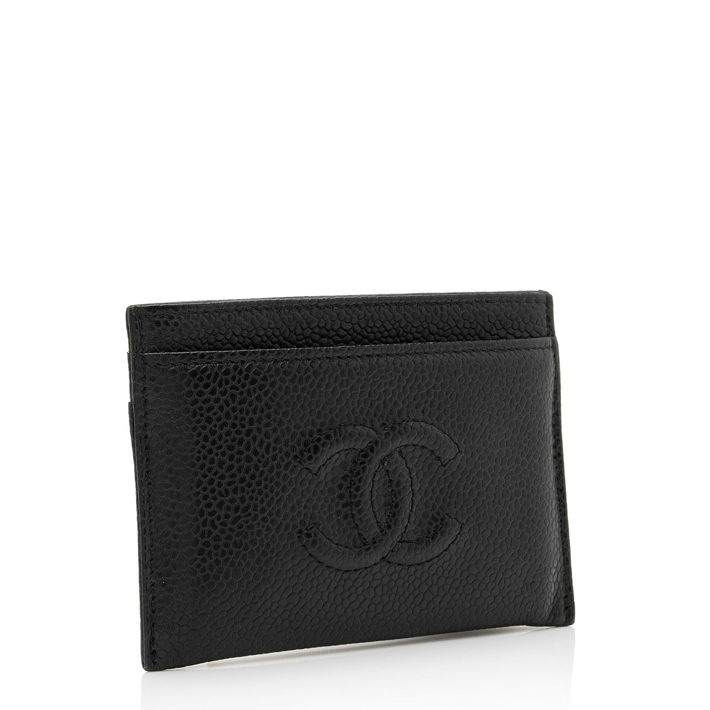 Chanel Caviar Leather Timeless CC Card Holder (SHF-ZV9jZJ)