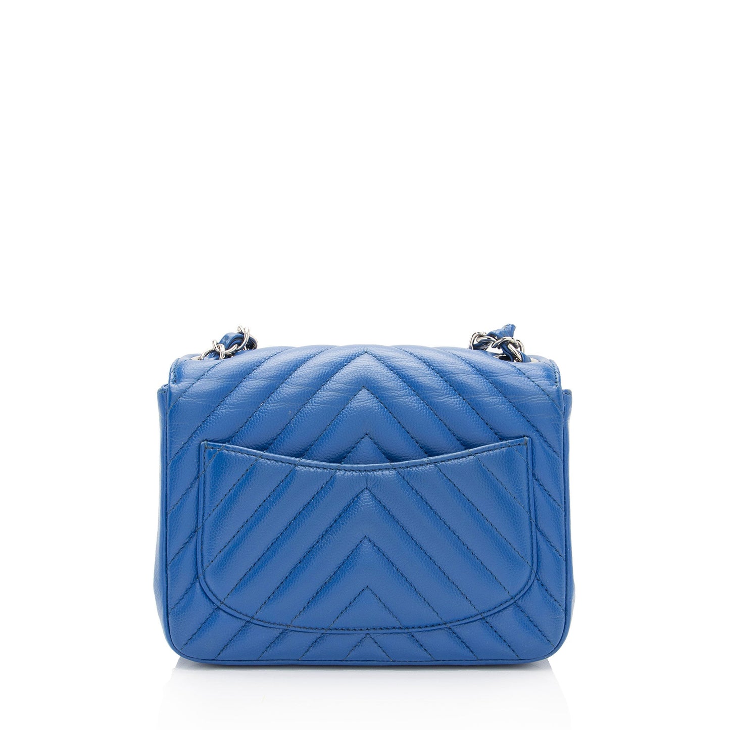 Chanel Chevron Caviar Leather Square Mini Flap Bag (SHF-OSPKli)