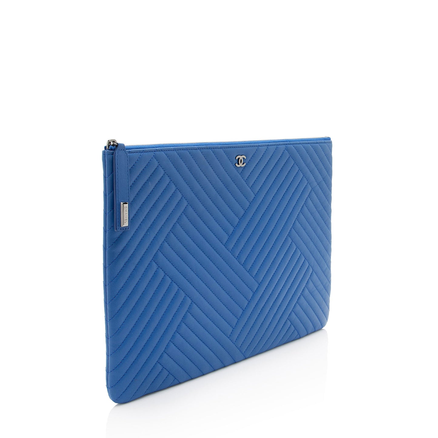 Chanel Chevron Lambskin Large O-Case (SHF-xDcooa)