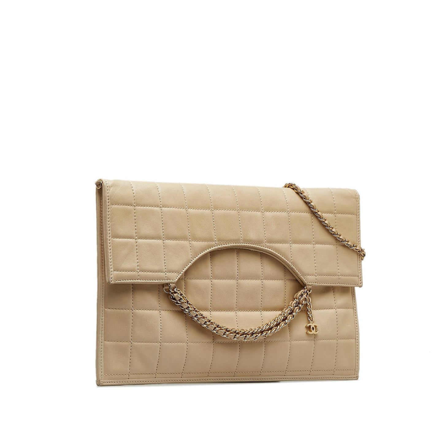 Chanel Choco Bar Fold-Over Satchel (SHG-7erKF6)