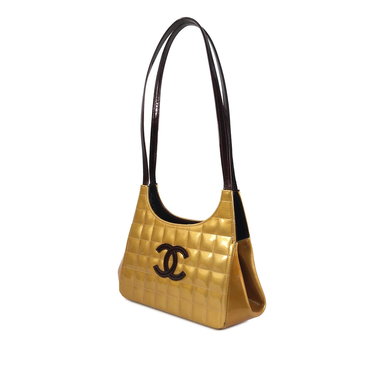 Chanel Chocolate Bar Patent Shoulder Bag (SHG-Fp3vtQ)