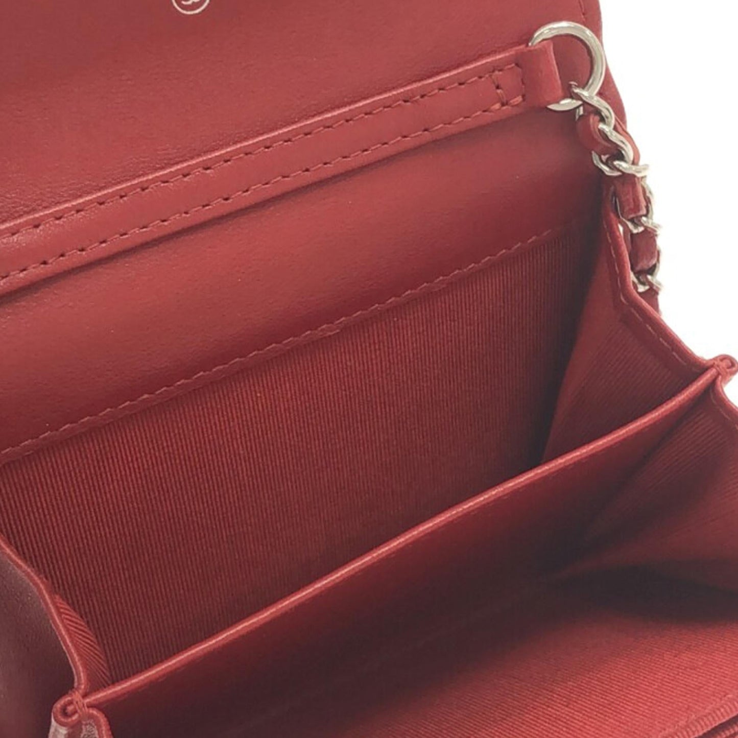 Chanel Classic Flap Lambskin Card Holder on Chain (SHG-Qf5Igv)