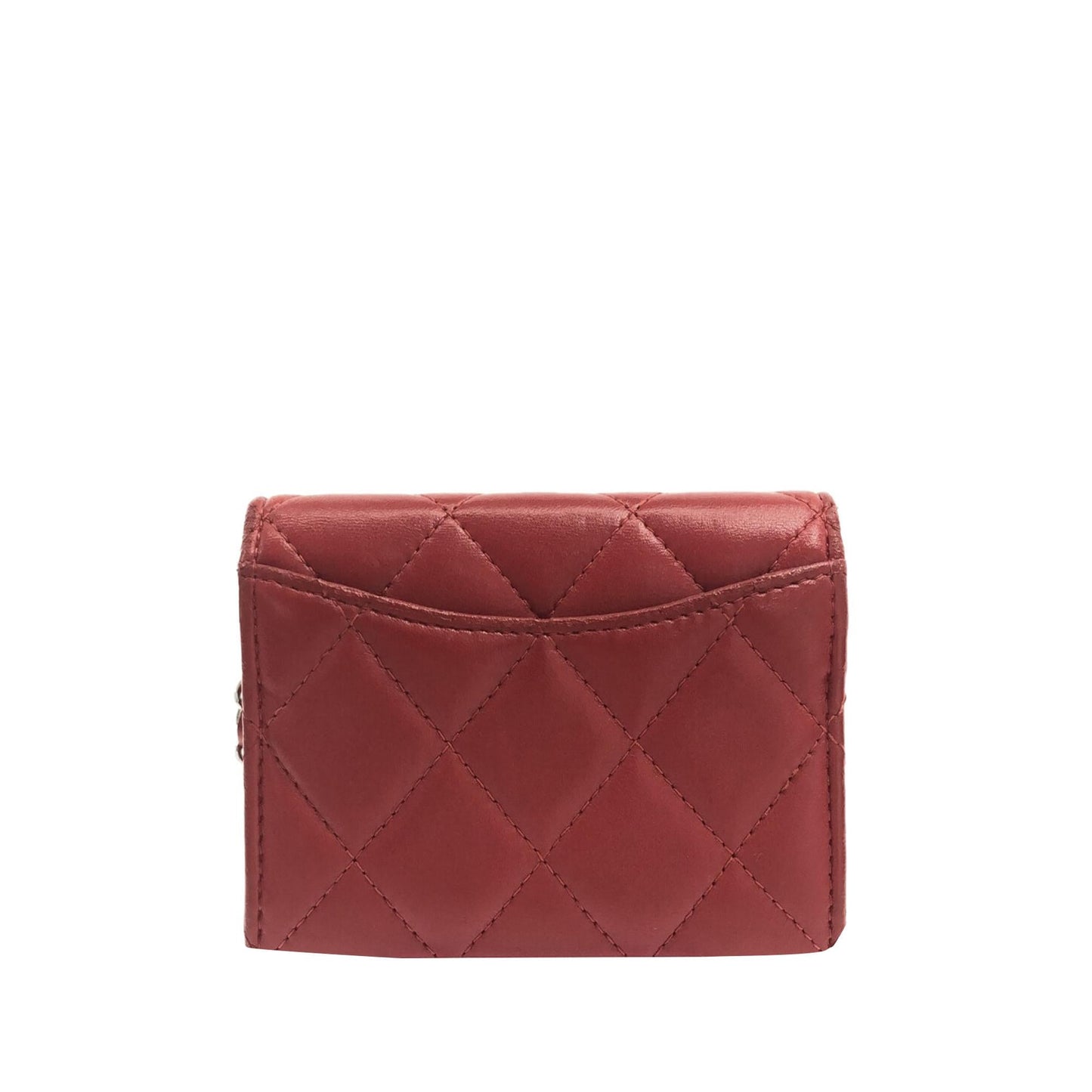 Chanel Classic Flap Lambskin Card Holder on Chain (SHG-Qf5Igv)