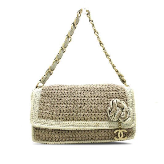 Chanel Crochet Camellia Flap (SHG-zv45xL)