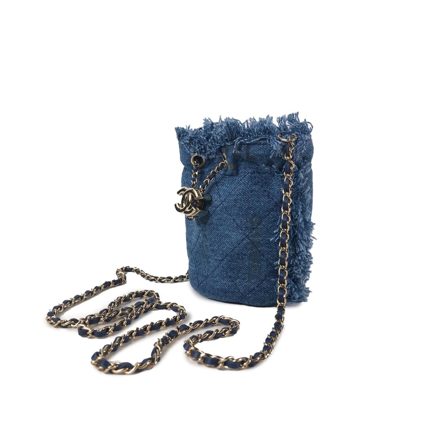 Chanel Denim Mini Mood Bucket with Chain (SHG-EPuAPf)
