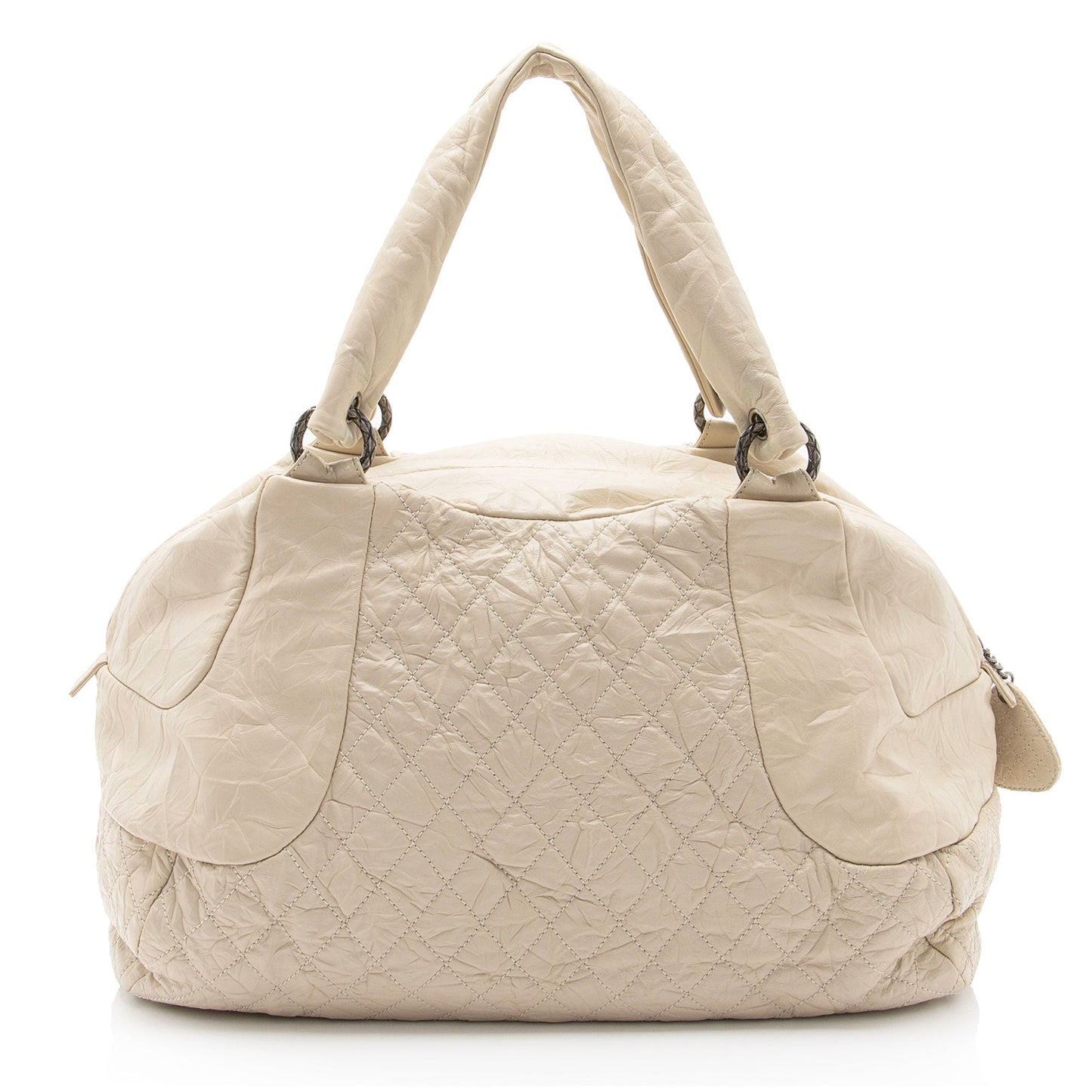 Chanel Distressed Lambskin Coco Rider Large Bowler Bag (SHF-B7H8qF)