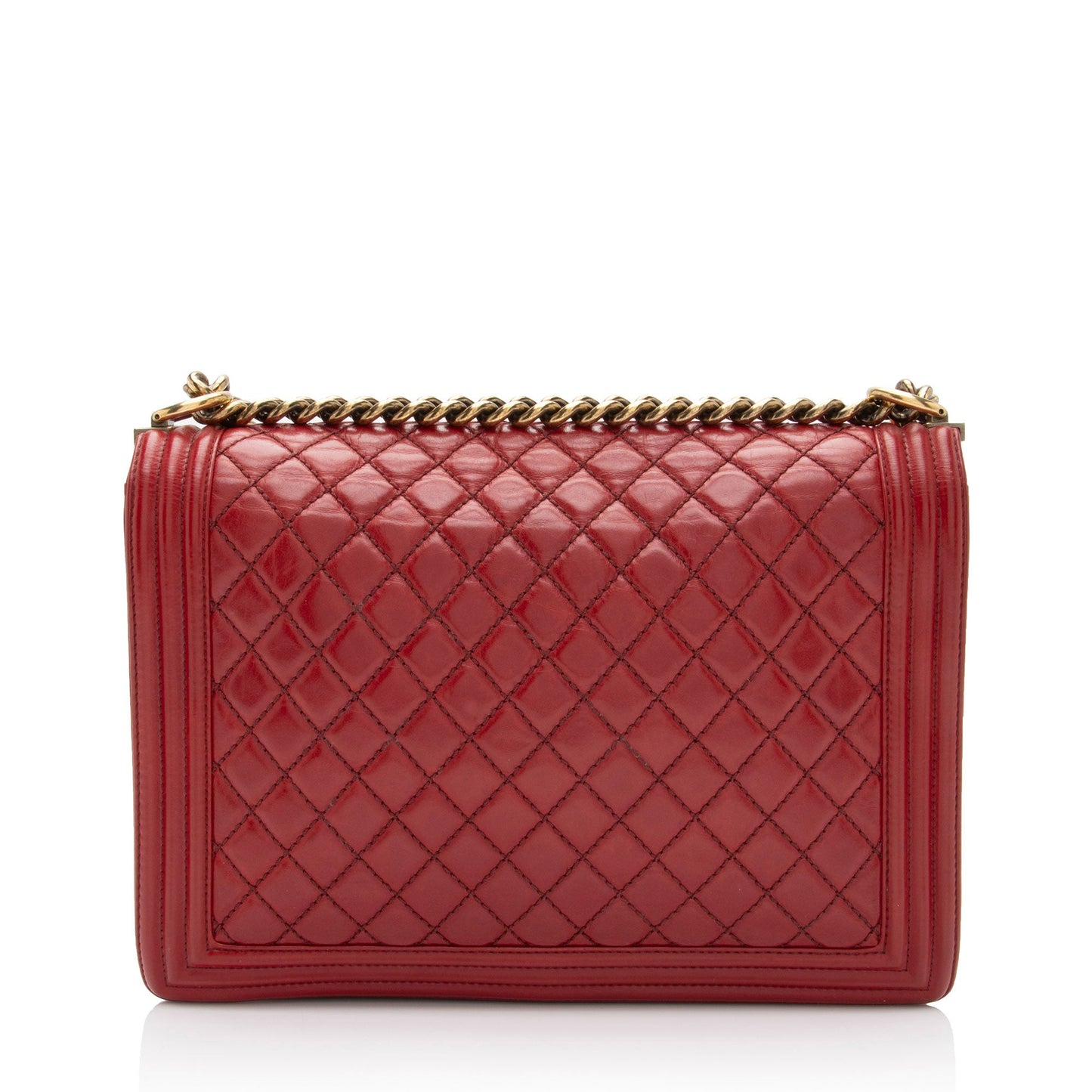 Chanel Glazed Calfskin Large Boy Bag (SHF-mCspEX)