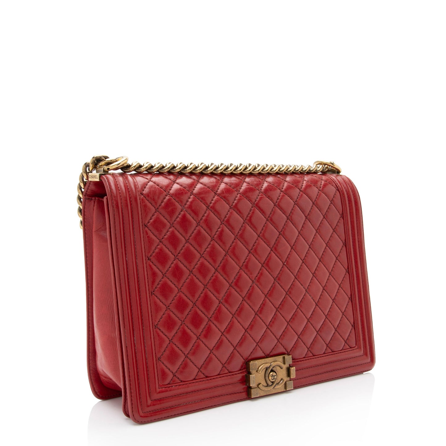 Chanel Glazed Calfskin Large Boy Bag (SHF-mCspEX)