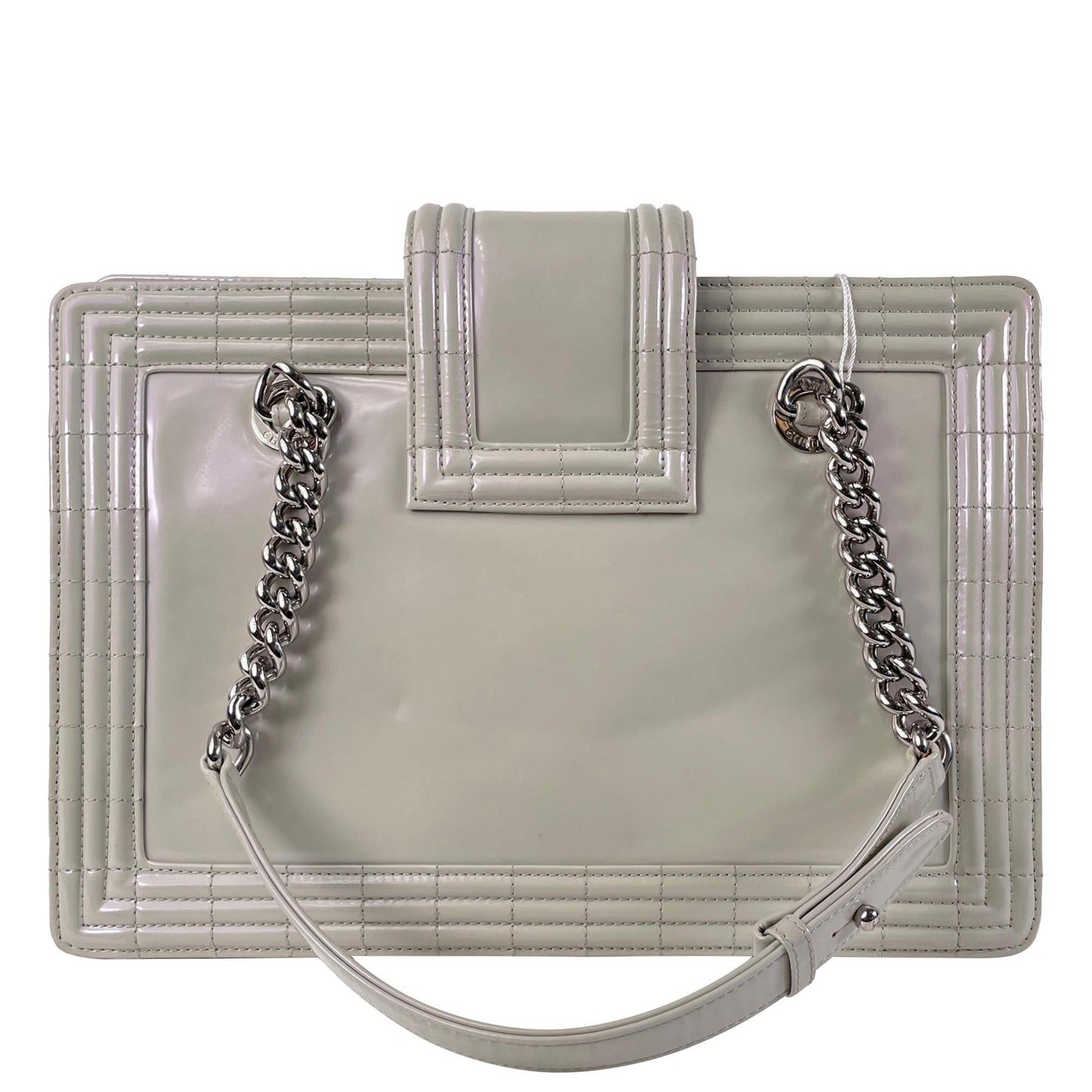 Chanel Iridescent Patent Boy Reverso Shopping Tote (SHG-zcc1Jm)