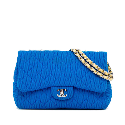 Chanel Jumbo Classic Jersey Single Flap (SHG-vOf3cS)