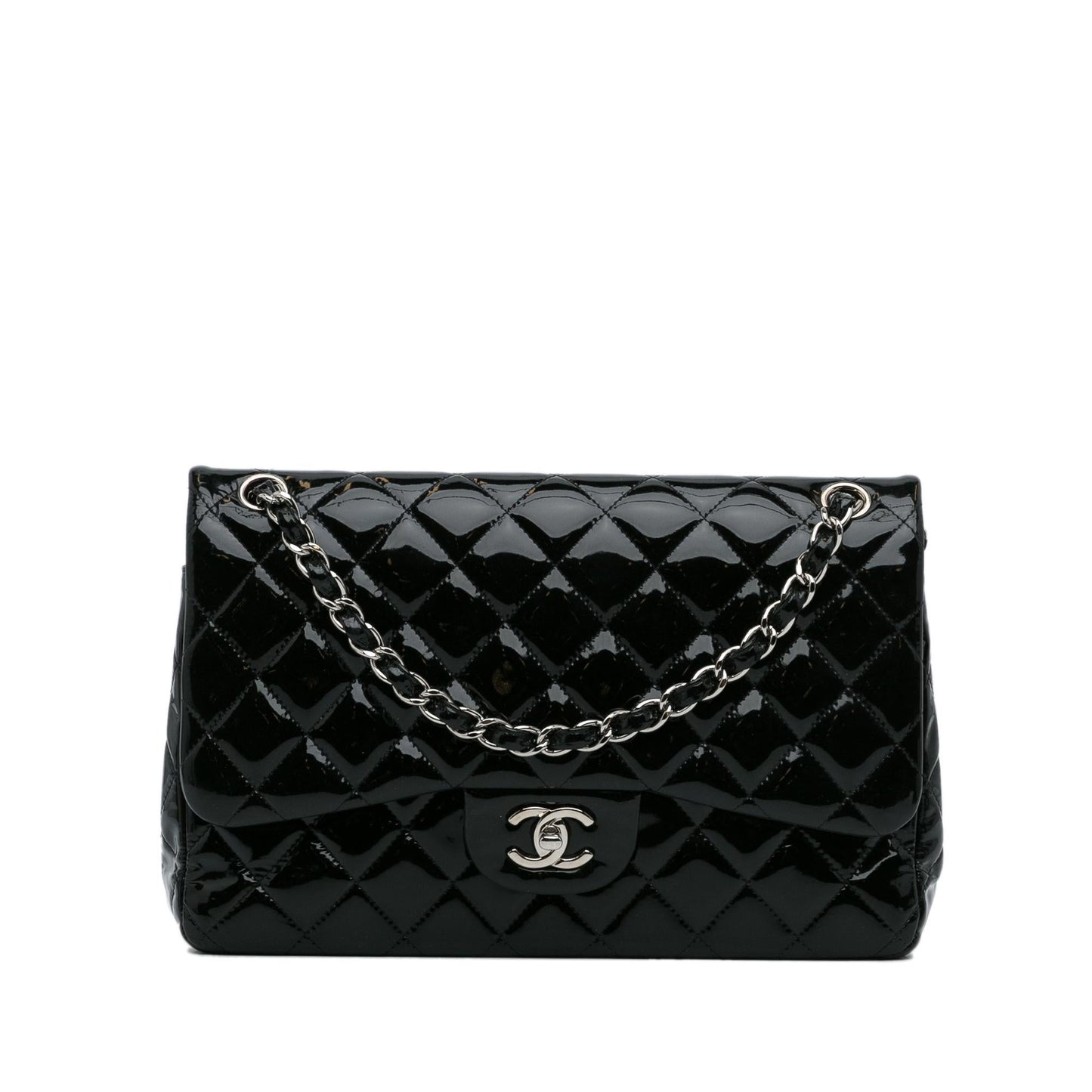 Chanel Jumbo Classic Patent Double Flap (SHG-wi4FA2)