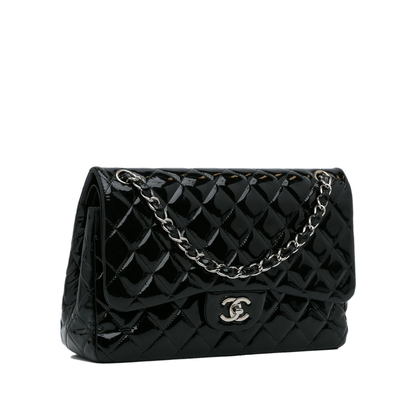 Chanel Jumbo Classic Patent Double Flap (SHG-wi4FA2)