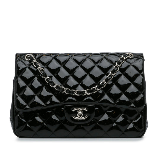 Chanel Jumbo Classic Patent Double Flap (SHG-88VGAj)