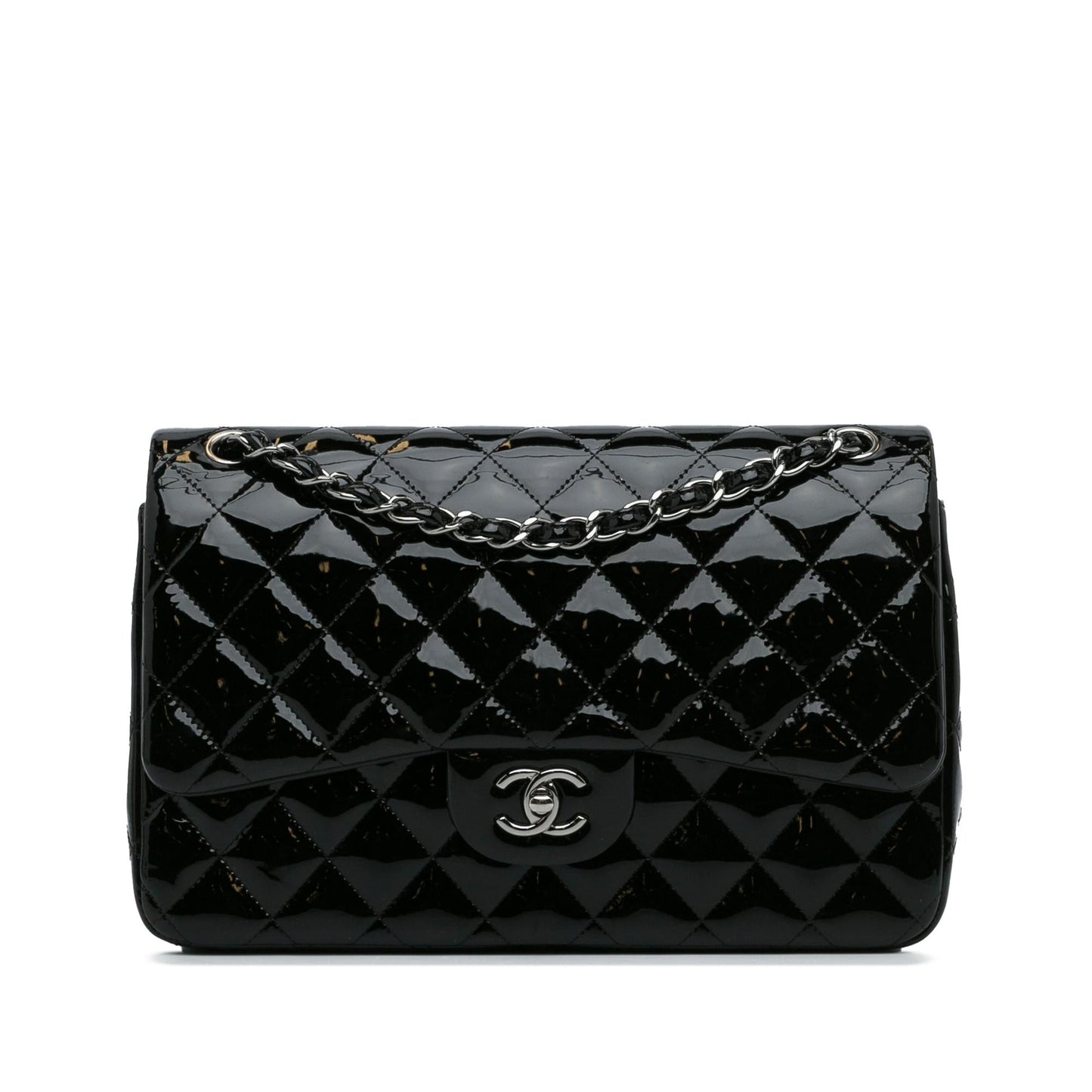 Chanel Jumbo Classic Patent Double Flap (SHG-bJyJDD)