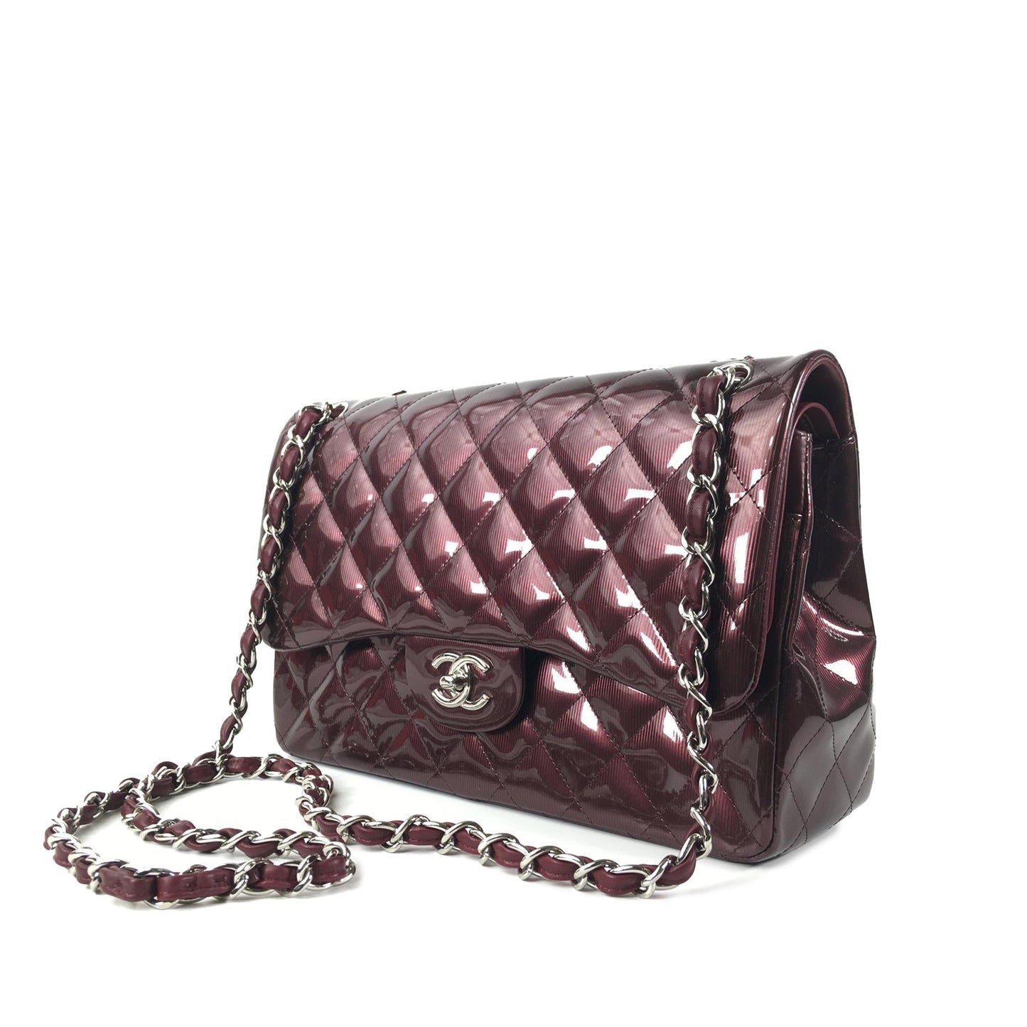 Chanel Jumbo Classic Patent Double Flap (SHG-l8CmEd)