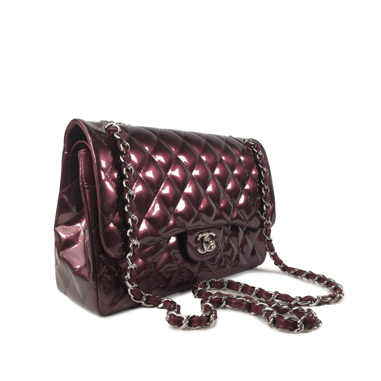Chanel Jumbo Classic Patent Double Flap (SHG-l8CmEd)