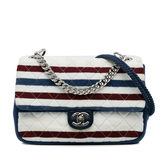Chanel Jumbo Jersey Rope Flap Bag (SHG-ixkP1F)