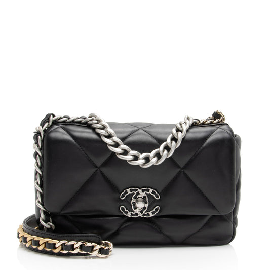Chanel Lambskin 19 Medium Flap Shoulder Bag (SHF-boGp4i)