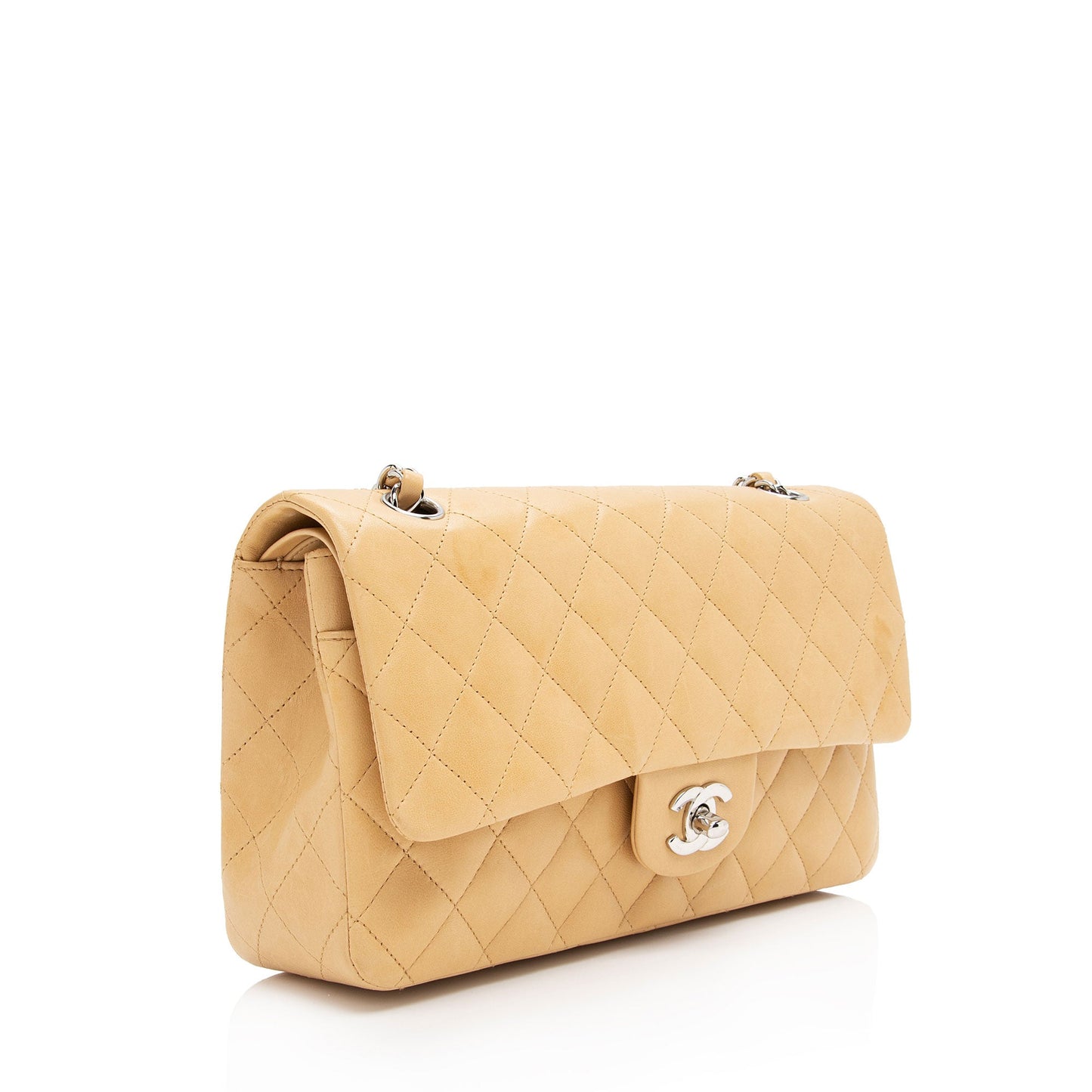 Chanel Lambskin Classic Medium Double Flap Bag (SHF-PLkziN)