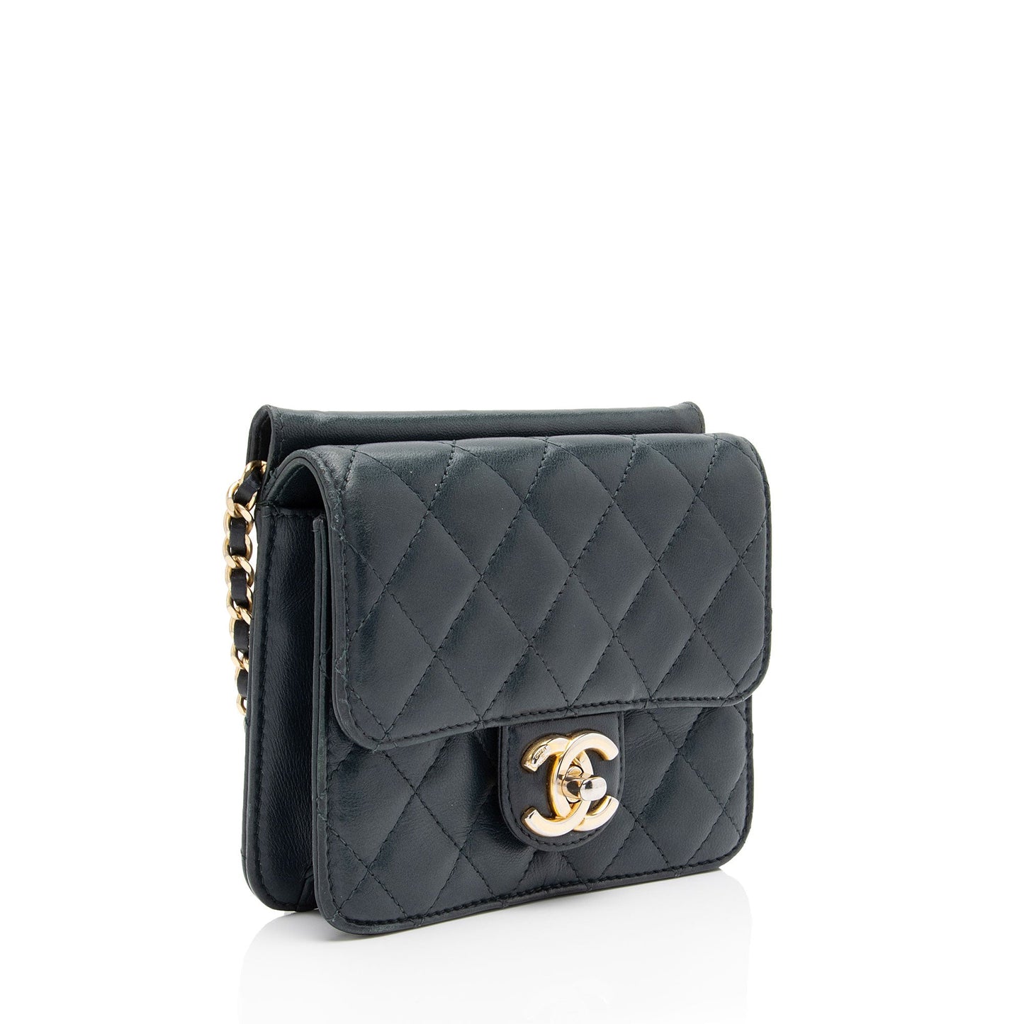 Chanel Lambskin Crossing Times Mini Flap Bag (SHF-Tv2M1K)