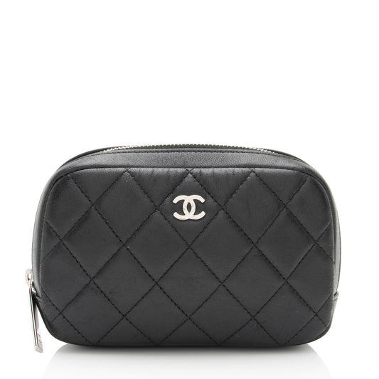Chanel Lambskin Curvy Small Cosmetic Pouch (SHF-bKQqBi)